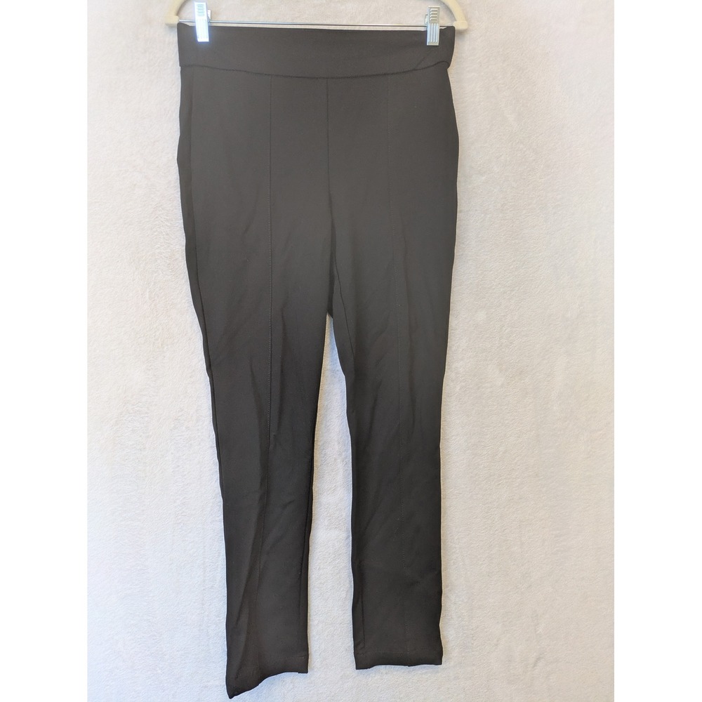 Anne Klein Leggings Women's Size S Black Front Seam High Rise Pull On Stretch